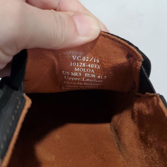 Olukai Moloa Leather Slip-On Shoes In Black Toffee Size 8.5